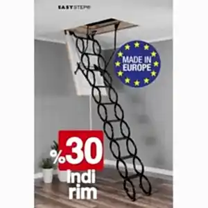 ES Metal Akordiyon 80x60 cm Metal Çatı Merdiveni